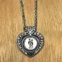 Mini Petite Open Heart clear Rhinestone Pendant Charm Necklace 18 inch and Hold One 12mm Mini Snap My Prime Gifts