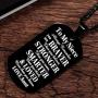 Niece Gifts from Aunt & Uncle Niece Black Dog Tag Necklace - To Our Niece, Always Remember You’re BRAVER than You Believe.