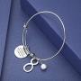 CJ&M Aunt Niece Bracelet Bangle Bracelet - Aunt Jewelry- Bracelets for Aunts and Nieces-Gift for Special Aunt & Niece