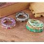 Hanpabum 6 Sets Bohemian Beaded Bracelets for Women Girls Multicolor Stretch Multilayered Stackable Bracelet Set