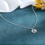 Olbye World Map Necklace Jewelry Simple Globe Choker Necklaces for Women and Girls Circle Choker