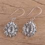 NOVICA Blue Topaz .925 Sterling Silver Dangle Earrings, Blue Glitz