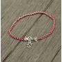 Protection Evil Eye Bracelet - Lucky Hamsa Hand Charm - 7 Inch Sterling Silver Jewelry - Best Kabbalah Red String Bracelets for Women