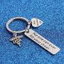 WUSUANED Dentist Retirement Keychain No One Can Ever Fill Your Shoes Enjoy Retirement Gift for Dental Hygienist Dental Assistant