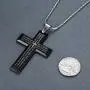 Aoiy Mens Stainless Steel Large Our Father Lords Prayer Cross Pendant Necklace, 23'' Chain Aoiy Mens Stainless Steel Large Our Father Lords Prayer Cross Pendant Necklace, 23'' Chain