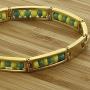 In Season Jewelry Stainless Steel Orula Bracelet Green Yellow Beads Babalawo Amulet Protection