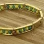 In Season Jewelry Stainless Steel Orula Bracelet Green Yellow Beads Babalawo Amulet Protection
