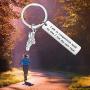 CYTING Runners Gift I Am in Competition with No One I Run My Own Race Runner Keychain Marathon Jewelry Inspirational Gift for Runner Cross Country Track
