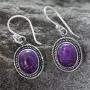 NOVICA Reconstituted Purple Turquoise .925 Sterling Silver Dangle Earrings Purple Majesty NOVICA Reconstituted Purple Turquoise .925 Sterling Silver Dangle Earrings Purple Majesty