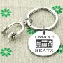 Kivosliviz Dj Gifts Keychain Music Producer Gifts Keyring Men Dj Pendant Keychains Dj Jewelry DJ Keychain