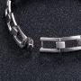 Mens Real S925 Sterling Silver Classic Link Bracelet 8.5 Inch