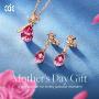 CDE Jewelry Sets for Women Rose Gold Jewelry Embellished with Crystal from Austria Mothers Day Jewelry Gifts Necklace and Earrings Set for Mom Wife