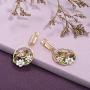 Santuzza Sparrow Gold Plating Drop Earrings Authentic 925 Sterling Silver Gold Color Delicate Flower Handmade Enamel Dangle Earring Jewelry For Women