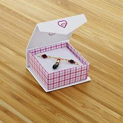 In Season Jewelry 18k Gold Plated Figa Hand Simulated Azabache Bracelet Evil Eye Protection 6.5''