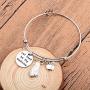 SEIRAA Dietitian Bangle Nutritionist Jewelry Let Food Be Thy Medicine Charm Bracelet Dietician Gift for Women (Dietitian Bangle)