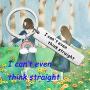 Zuo Bao Gay Pride Gift LGBT Jewelry Funny Gay Keychain I Cant Even Think Straight Keychain with Rainbow Charm Lesbian Gift