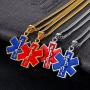TEMICO Stainless Steel Medical Alert EMT Charm Emergency Medical Technician Star of Life Pendant Necklace