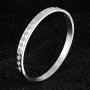 LINFENG Women’s Zircon Stainless Steel Brecelet for Love Polished Cuff Bangle Adjustabl Hinged Bracelets，Perfect Jewelry Gift