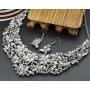 ORAZIO Rhinestone Necklace Earring Set for Women Girls Bridesmaid Jewelry Sets for Wedding