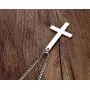 VNOX Catholic Jewelry Stainless Steel Upside Down Cross Necklace for Men Women,Inverted Pendant,3 Color
