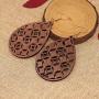 Wovanoo Wood Teardrop Earrings 2 Pairs Natural Wooden Dangle Earrings Gifts for Women Girls