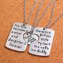 “Daddys Girl Mamas World” Necklace | Adorable Round Pendant Necklace Set of 3 | Best Family Gift