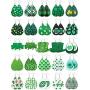 25 Pairs St Patricks Day Faux Leather Hook Earrings Set Green Hat Teardrop Clover Dangle Earrings for Women Girls