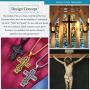 FaithHeart Byzantium Crucifix Cross Necklace, Christian Jewelry Vintage Stainless Steel/Gold Plated Customize Available Gift for Men/Women Russian Orthodox Church Pendant Necklace