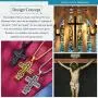 FaithHeart Byzantium Crucifix Cross Necklace, Christian Jewelry Vintage Stainless Steel/Gold Plated Customize Available Gift for Men/Women Russian Orthodox Church Pendant Necklace