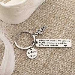 SEIRAA X-ray Tech Gift Radiology Tech 2020 Graduation Gift You Make A Difference Keychain Radiologic Technologist Appreciation Jewelry