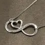 Q&Locket 925 Sterling Silver Infinity Mother and Daughter Forever Love Pendant Necklace Q&Locket 925 Sterling Silver Infinity Mother and Daughter Forever Love Pendant Necklace