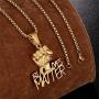 ROWIN&CO Black Lives Matter Necklace Pendant Hip hop Jewelry Gold Plated Power Fist Design Personalized Gifts for Men Women/Best Love Husband/Boyfriend Birthday