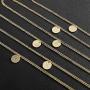 Kyerlyn Layered Initial Necklace 14K Gold Plated Dainty Round Disc Engraved Name Personalized Alphabet Pendant Choker Necklace Fashion Jewelry Gift for Women Girls