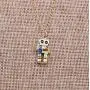 MIXIA Anime Colorful 3D Robot Necklace Hip Hop Mechanic Charm Necklaces Gold Silver Chain Choker Jewelry for Women Men Gift 18''