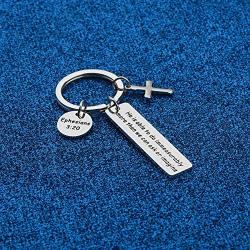 WUSUANED Christian Keychain He is Able to Do Immeasurably More Than We Can Ask Or Imagine Religious Ephesians 3:20 Jewelry Bible Verse Gift