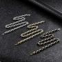 INBLUE 8.0mm Byzantine Link Chain Stainless Steel Necklace for Men Women Boys Water Resistant Chunky Biker Style Jewelry Gift