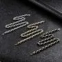 INBLUE 8.0mm Byzantine Link Chain Stainless Steel Necklace for Men Women Boys Water Resistant Chunky Biker Style Jewelry Gift
