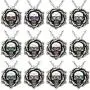 Skull Rose Birthstone Necklace with Swarovski Crystal 17'' - 19'' Adjustable Chain Skull Rose Birthstone Necklace with Swarovski Crystal 17'' - 19'' Adjustable Chain