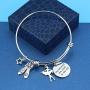 SIDIMELO Infinity Collection Sister Charm Bangle Bracelet Perfect Jewelry Gifts for Sister