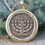 Talisman4U Mens Menorah Necklace 7 Branch Candle Holder Pendant Israel Judaica Gift Religious Jewelry