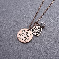 LIUANAN Inspirational Necklace Personalized Engraved Mantra Pendant Necklaces Encouragement Jewelry for Women Girl Sister Mother Friends