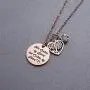 LIUANAN Inspirational Necklace Personalized Engraved Mantra Pendant Necklaces Encouragement Jewelry for Women Girl Sister Mother Friends