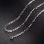 Ldurian Stainless Steel Chain, Non Tarnish Necklace for Men Women, Rope Figaro Box Rolo Chain, Cheap Silver Gold Jewelry, Gift for Husband Son