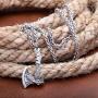 HAQUIL Viking Jewelry Norse Axe Talisman Pendant Chain Necklace for Men and Women
