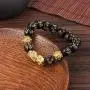 WAINIS Feng Shui PiXiu/Pi Yao Bracelet Black Obsidian Attract Wealth Jewelry for Men Women Chinese Dragon Good Luck 12mm Hand Carved Mantra Bead Bracelet WAINIS Feng Shui PiXiu/Pi Yao Bracelet Black Obsidian Attract Wealth Jewelry for Men Women Chinese Dragon Good Luck 12mm Hand Carved Mantra Bead Bracelet