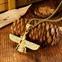 Nsitbbuery Hip Hop Farvahar Stainless Steel Zoroastrian Pendant Chain Necklace