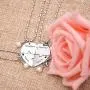 O.RIYA Together Forever Never Apart Four Piece Puzzle Heart Necklace Set Stainless Steel Pearl Charm