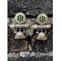 Aheli Traditional Dual Tone Fancy Designer Faux Stone Oxidized Jhumki Jhumka Earrings Indian Ethnic Boho Jewelry for Women
