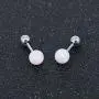 Gorgeous Fire Opal Ball Stud Earring Stainless Steel Helix Conch Cartilage Earring for Girl Women Gorgeous Fire Opal Ball Stud Earring Stainless Steel Helix Conch Cartilage Earring for Girl Women