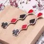 1-8Pairs Mini Tiny Little Poker Playing Cards Earrings Clock Hearts Dangle Earrings Clubs Spades Drop Earrings for Women Girls Party Jewelry
